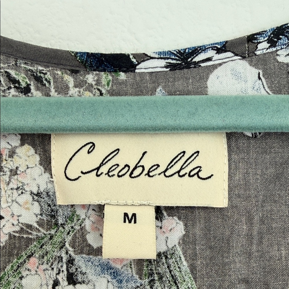 Cleobella Charcoal and Floral Patterned Blouse - Picture 2 of 6